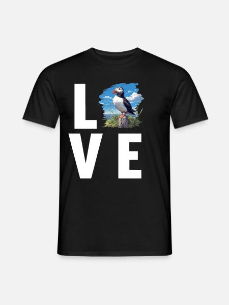 Papageientaucher - Männer T-Shirt - Schwarz