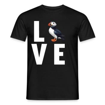 Papageientaucher - Männer T-Shirt - Schwarz - Vorne - AI Model Male 178 light (178cm)