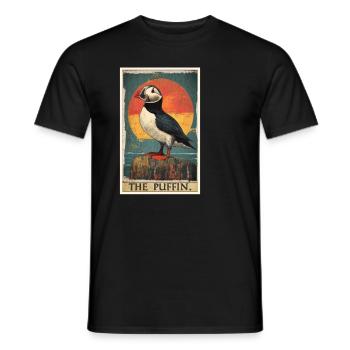 Papageientaucher - Männer T-Shirt - Schwarz - Vorne - AI Model Male 178 light (178cm)