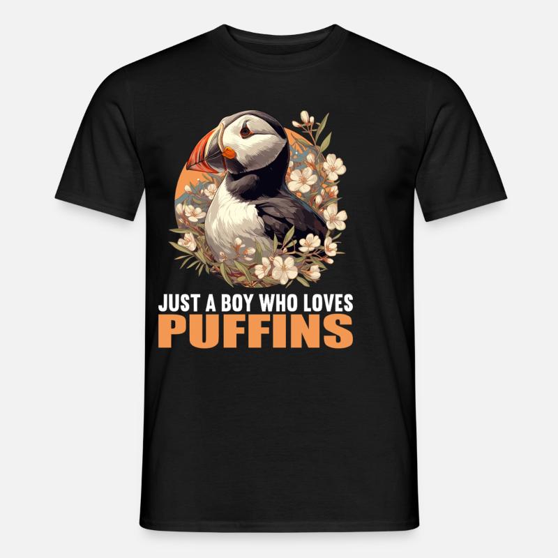 Papageientaucher - Männer T-Shirt - Schwarz