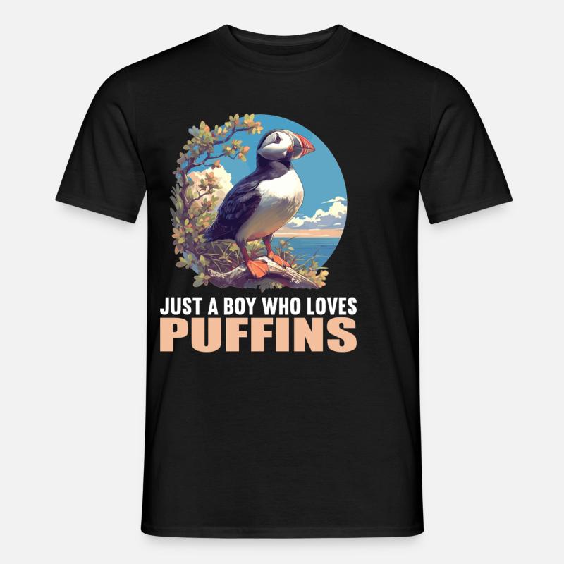 Papageientaucher - Männer T-Shirt - Schwarz