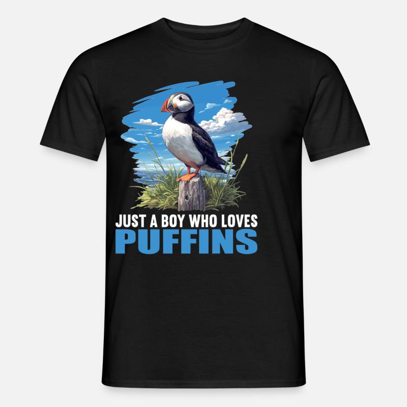Papageientaucher - Männer T-Shirt - Schwarz