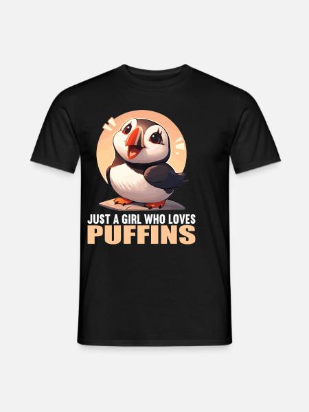 Papageientaucher - Männer T-Shirt - Schwarz