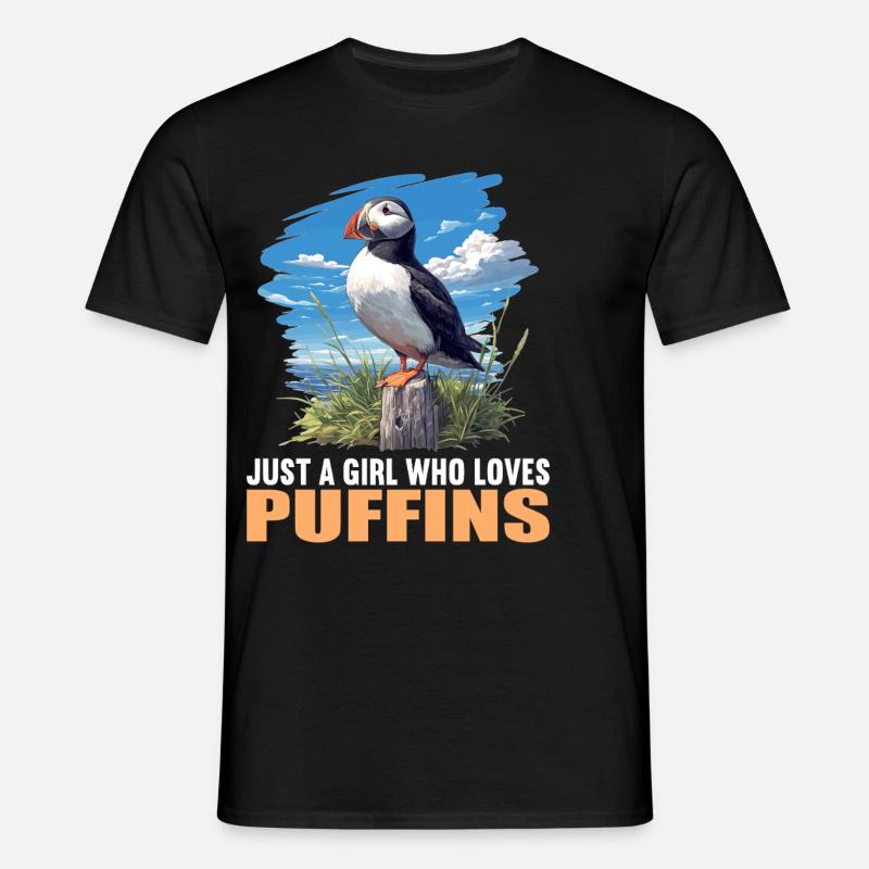 Papageientaucher - Männer T-Shirt - Schwarz