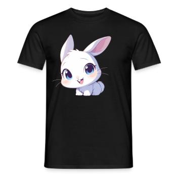 Bunny Bunny - Men's T-Shirt - black - Front - AI Model Male 178 light (178cm)