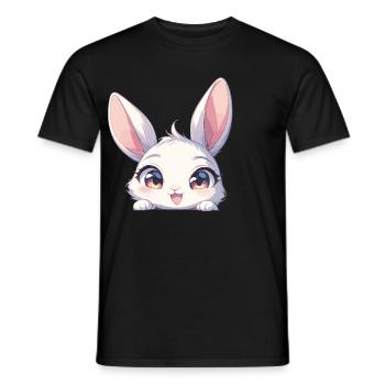 Bunny Bunny - Men's T-Shirt - black - Front - AI Model Male 178 light (178cm)