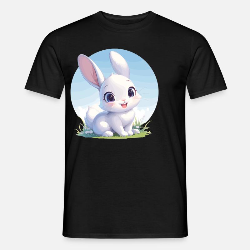 Hasen Hase - Männer T-Shirt - Schwarz
