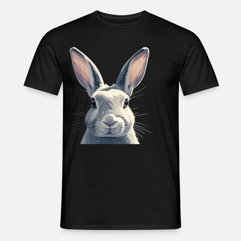 Hasen Hase - Männer T-Shirt - Schwarz