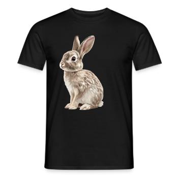 Hasen Hase - Männer T-Shirt - Schwarz - Vorne - AI Model Male 178 light (178cm)