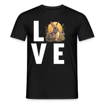 Bunny Bunny - Men's T-Shirt - black - Front - AI Model Male 178 light (178cm)