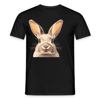 Bunny Bunny - Men's T-Shirt - black - Front - AI Model Male 178 light (178cm)