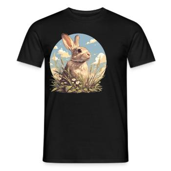 Bunny Bunny - Men's T-Shirt - black - Front - AI Model Male 178 light (178cm)