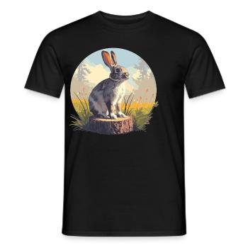 Bunny Bunny - Men's T-Shirt - black - Front - AI Model Male 178 light (178cm)