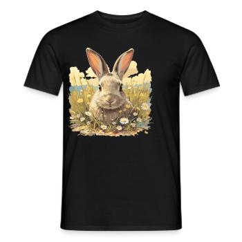 Bunny Bunny - Men's T-Shirt - black - Front - AI Model Male 178 light (178cm)
