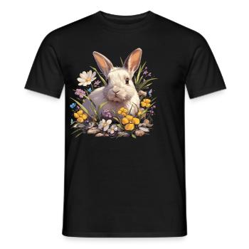 Bunny Bunny - Men's T-Shirt - black - Front - AI Model Male 178 light (178cm)