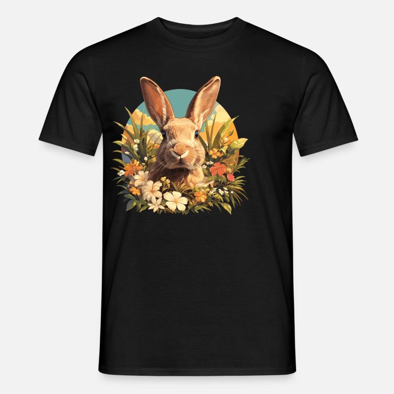 Hasen Hase - Männer T-Shirt - Schwarz