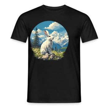 Bunny Bunny - Men's T-Shirt - black - Front - AI Model Male 178 light (178cm)