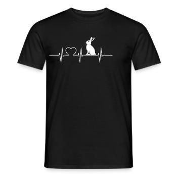Bunny Bunny - Men's T-Shirt - black - Front - AI Model Male 178 light (178cm)