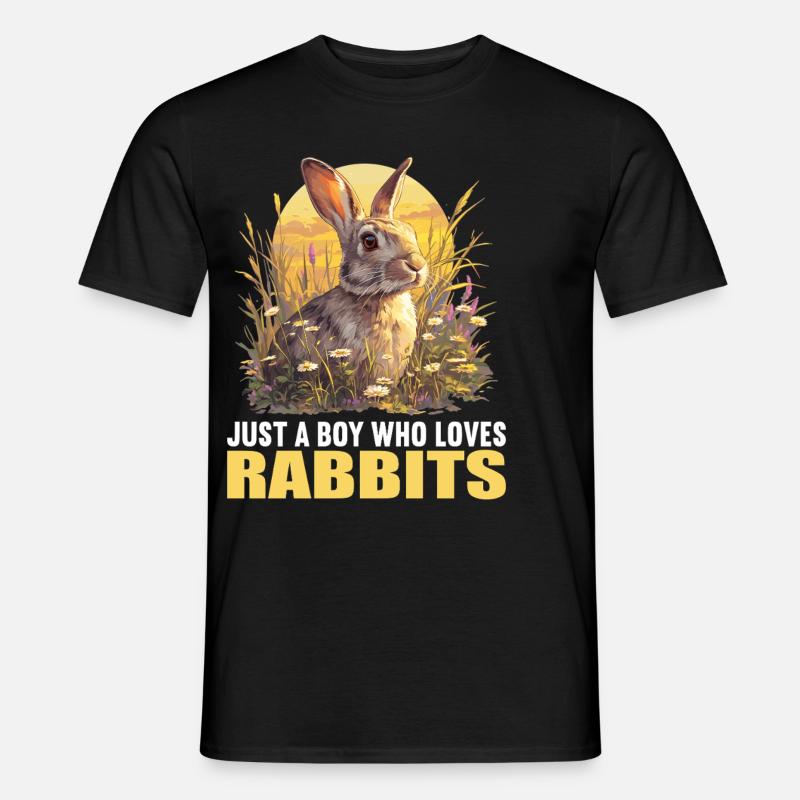 Hasen Hase - Männer T-Shirt - Schwarz