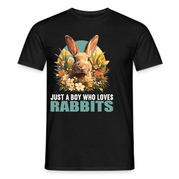 Bunny Bunny - Men's T-Shirt - black - Front - AI Model Male 178 light (178cm)