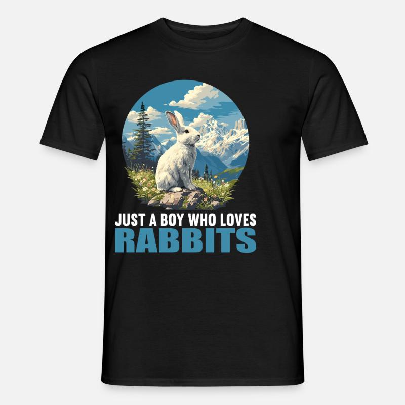 Hasen Hase - Männer T-Shirt - Schwarz