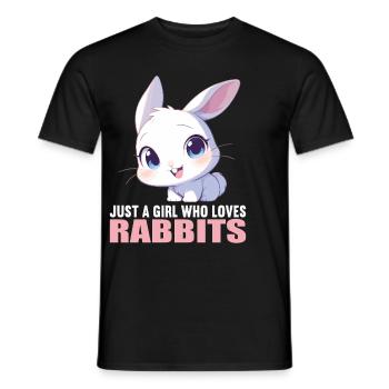 Bunny Bunny - Men's T-Shirt - black - Front - AI Model Male 178 light (178cm)