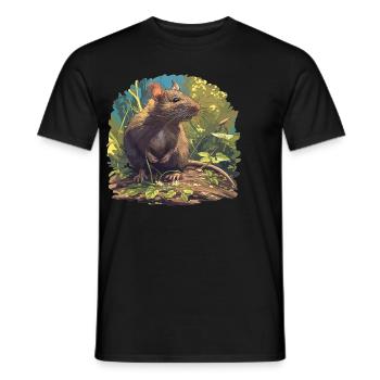 Rat Rat - T-shirt homme - noir - Devant - AI Model Male 178 light (178cm)