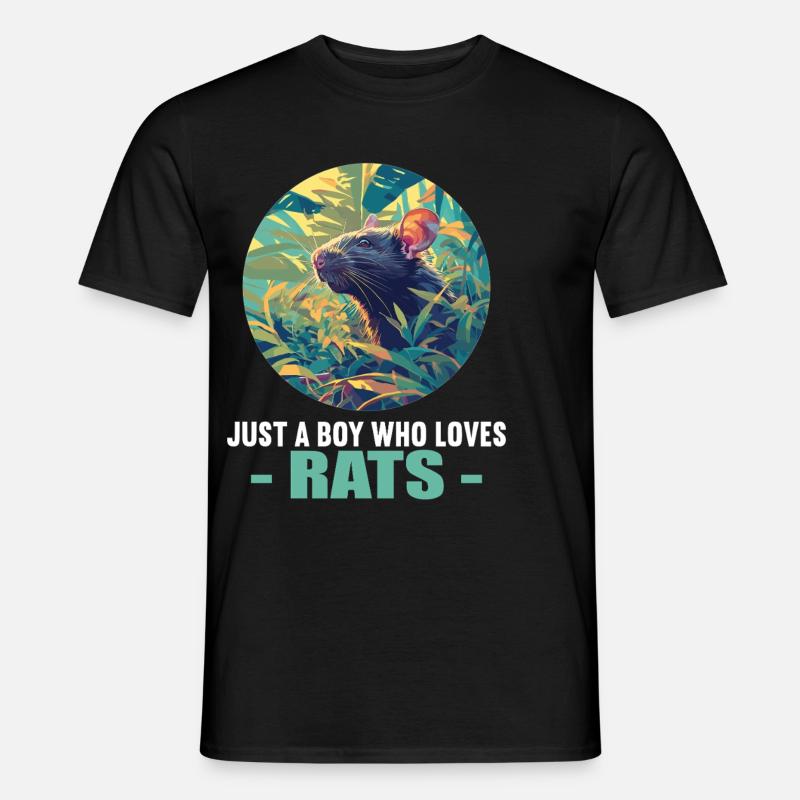 Ratten Ratte - Männer T-Shirt - Schwarz