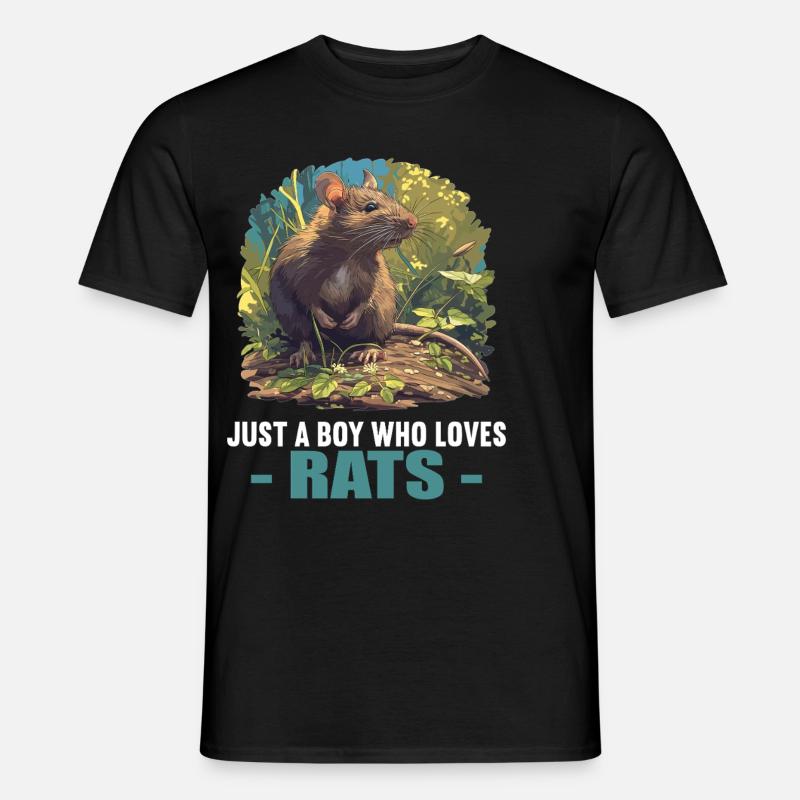Ratten Ratte - Männer T-Shirt - Schwarz
