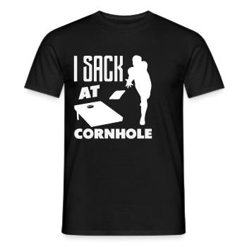 Cornhole Lover - I Win at Cornhole - Men's T-Shirt - black - Front - AI Model Male 178 light (178cm)