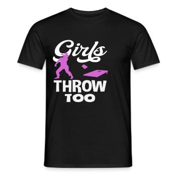 Cornhole Lover Girls Throw Also - Men's T-Shirt - black - Front - AI Model Male 178 light (178cm)