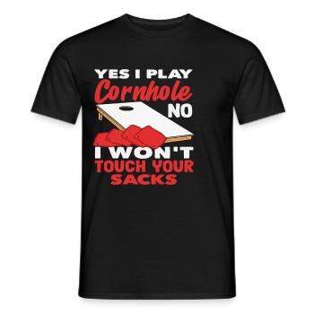 Amateur de jeux Cornhole Lover - T-shirt homme - noir - Devant - AI Model Male 178 light (178cm)
