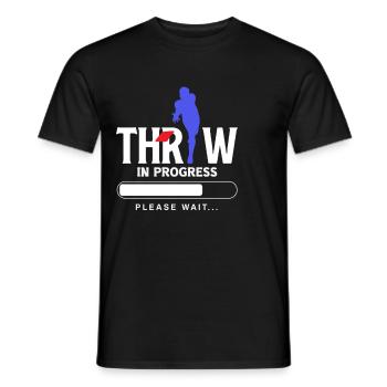 Cornhole Lover Throw in Work - Men's T-Shirt - black - Front - AI Model Male 178 light (178cm)
