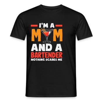 Ich Bin Eine Mama Und Eine Barkeeperin - Männer T-Shirt - Schwarz - Vorne - AI Model Male 178 light (178cm)