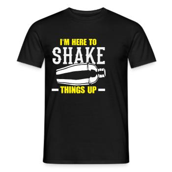 Ich Bin Hier Um Als Barkeeper Stimmung Zu Machen - Männer T-Shirt - Schwarz - Vorne - AI Model Male 178 light (178cm)