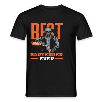 Best bartender of all time - Men's T-Shirt - black - Front - AI Model Male 178 light (178cm)