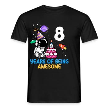 8 ans de génialité - T-shirt homme - noir - Devant - AI Model Male 178 light (178cm)