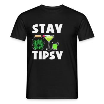 Restez éméché style barman - T-shirt homme - noir - Devant - AI Model Male 178 light (178cm)