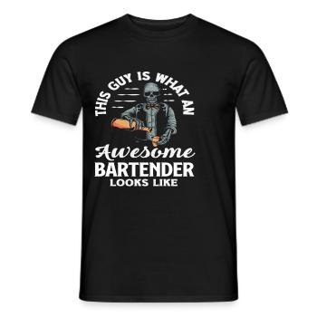 So Sieht Ein Toller Barkeeper Aus - Männer T-Shirt - Schwarz - Vorne - AI Model Male 178 light (178cm)