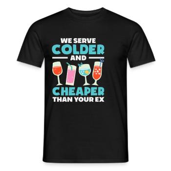 Barkeeper Wir Servieren Kälter - Männer T-Shirt - Schwarz - Vorne - AI Model Male 178 light (178cm)
