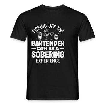 Barkeeper Erfahrung Kann Ernüchternd Sein - Männer T-Shirt - Schwarz - Vorne - AI Model Male 178 light (178cm)