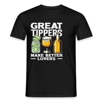 Barman Généreux Pourboires Amateurs - T-shirt homme - noir - Devant - AI Model Male 178 light (178cm)