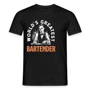 Weltbester Barkeeper Kunstwerk - Männer T-Shirt - Schwarz - Vorne - AI Model Male 178 light (178cm)