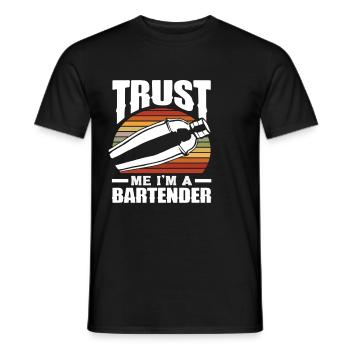 Vertrau Mir Ich Bin Ein Barkeeper - Männer T-Shirt - Schwarz - Vorne - AI Model Male 178 light (178cm)