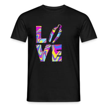 L’amour pour les barmans avec le design shaker - T-shirt homme - noir - Devant - AI Model Male 178 light (178cm)