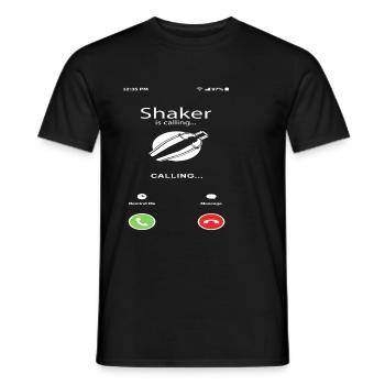 Shaker Ruft An Lustiger Barkeeper Spruch - Männer T-Shirt - Schwarz - Vorne - AI Model Male 178 light (178cm)