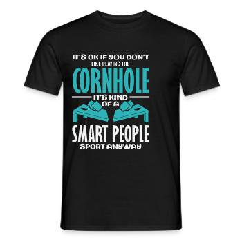 Cornhole Lover Wise Déclaration sportive - T-shirt homme - noir - Devant - AI Model Male 178 light (178cm)