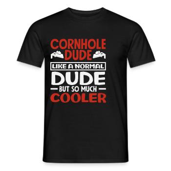 Cornhole Dude Cooler Cornhole Lover - Männer T-Shirt - Schwarz - Vorne - AI Model Male 178 light (178cm)
