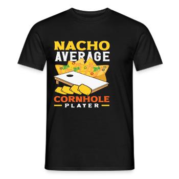 Not your average cornhole player - Men's T-Shirt - black - Front - AI Model Male 178 light (178cm)