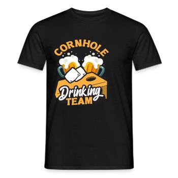 Cornhole Trinkteam Spaß Für Cornhole Spieler - Männer T-Shirt - Schwarz - Vorne - AI Model Male 178 light (178cm)